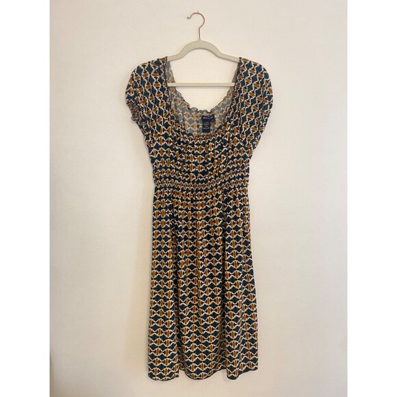 Max Edition Women’s Midi Dress Size M With Elastic Waist & Short Sleeves - Picture 1 of 6